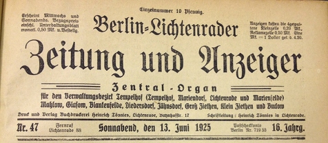 Berliner Zeitung 1925