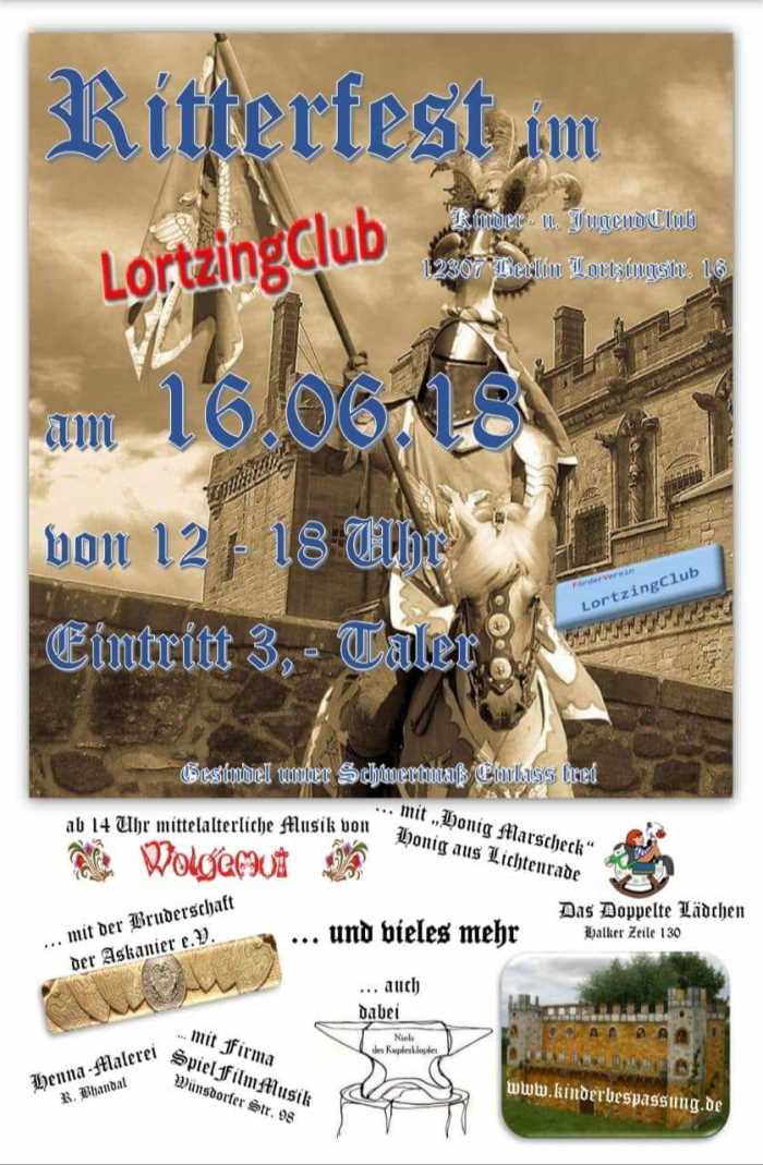ritterfest lortzingClub2018 70Jahre