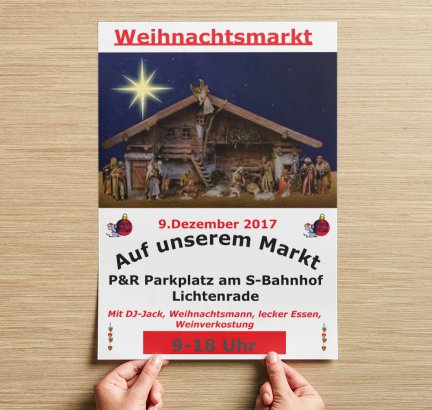 Werbeplakate Weihnachtsmarkt Lichtenrade 2017